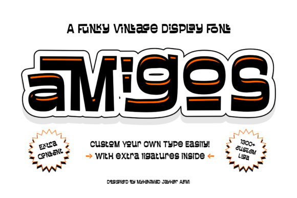 Amigos Liga: A Vintage Retro Display Font for Editorial Design