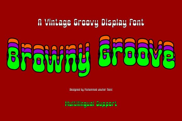 Browny Groove: The Retro Display Font for Bold Branding