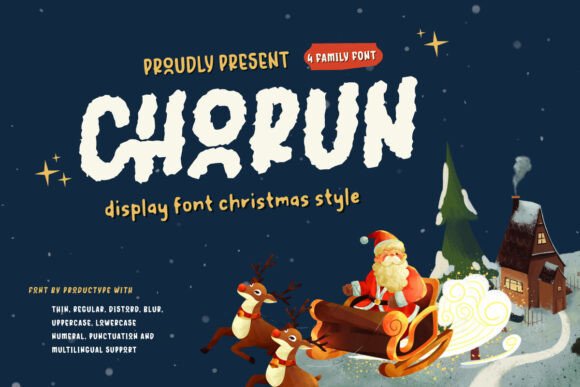 Chorun: The Joyful Christmas Display Font for Editorial Design