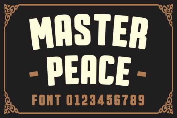 Master Peace: A Vintage Display Font for Holiday Branding