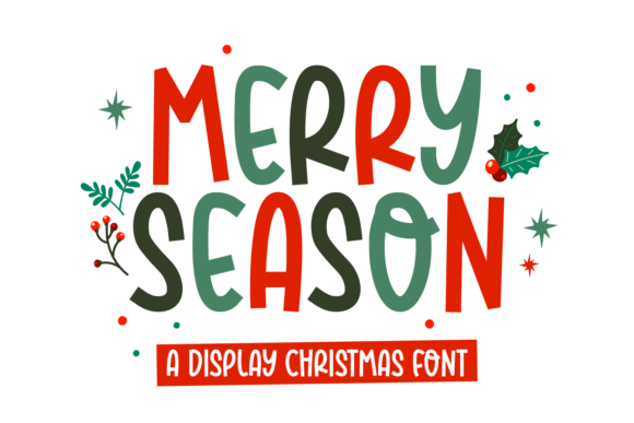 Merry Season Display Font for Holiday Crafts and Branding