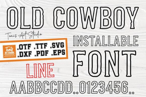 Old Cowboy Line: A Premium Display Typeface for Rustic Designs