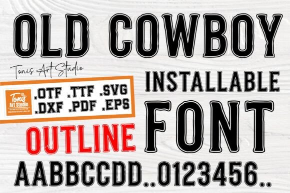 Old Cowboy Outline: The Ultimate Western Display Font
