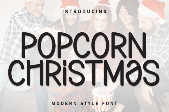 Popcorn Christmas: The Festive Display Font for Holiday Designs