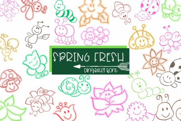 Spring Fresh: A Cute Dingbats Font for Creative Editorial Design