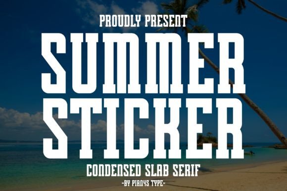 Summer Sticker: The Vintage Slab Serif Font for Elegant Branding